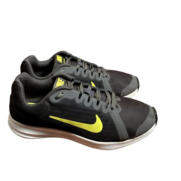 Nike Downshifter 8 Sneakers Youth 4.5 Gray Neon Swoosh Running Shoes 922853-008 - Picture 12 of 14